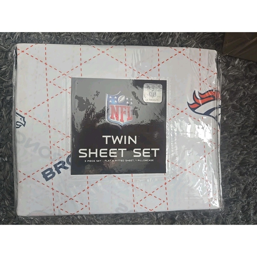 NFL BRONCOS 3PC‎ TWIN SHEET SET